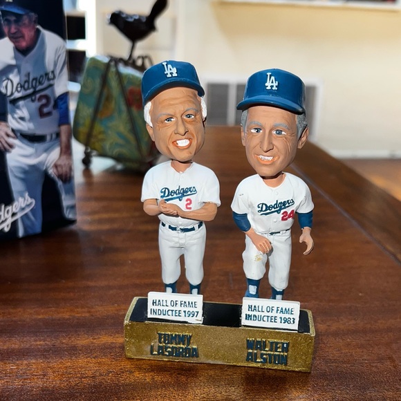 Tommy Lasorda Walter Alston Dual LA Dodgers SGA Los Angeles Bobblehead Baseball - Picture 1 of 8